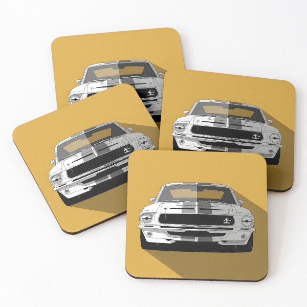 Item preview, Shelby GT500 1968 Front View Classic Mustang Muscle Car Minimalist Illustration designed and sold by Motorline44.