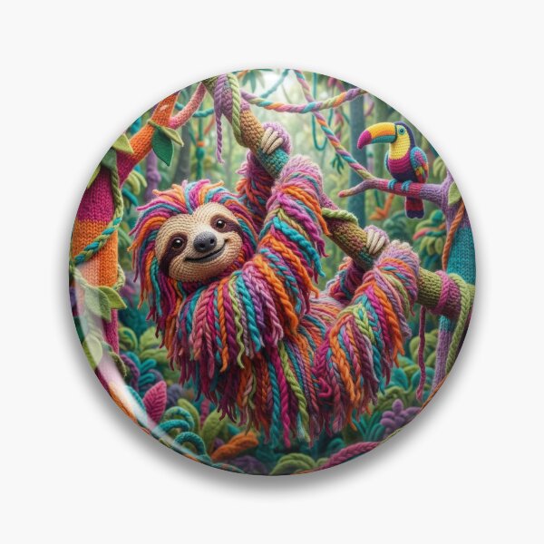 Item preview, Yarn Sloth and Her Yarn Toucan Friend designed and sold by Tridentulus.