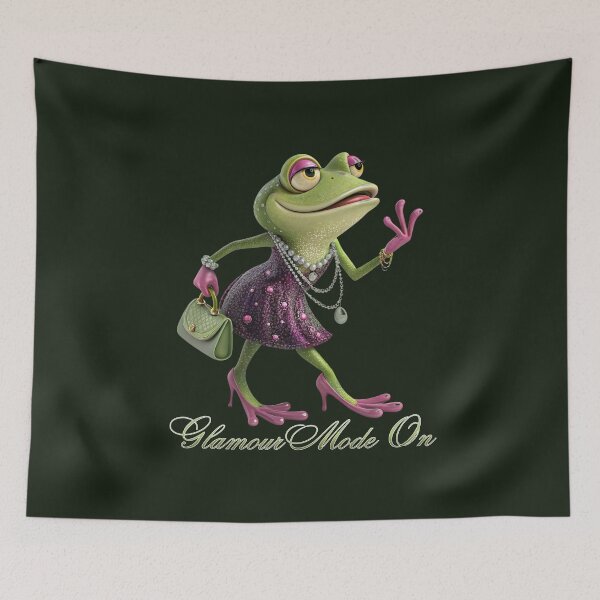 Item preview, Fabulous Fashionista Frog Character Illustration designed and sold by All About DigiCraft by Fedelina.