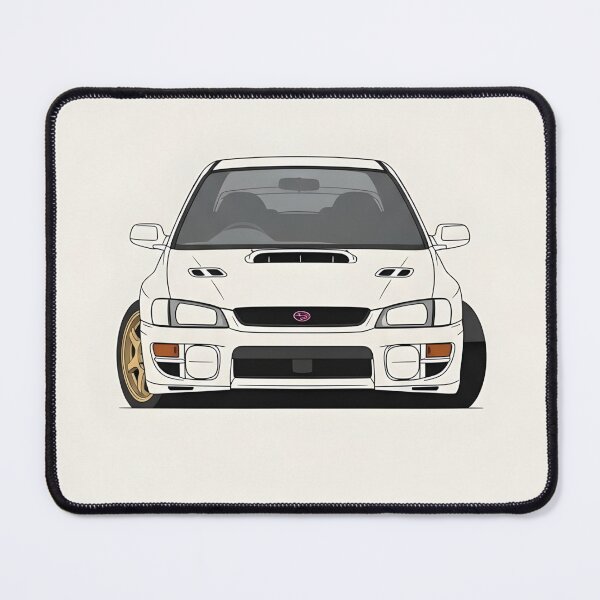 Item preview, Subaru Impreza WRX STI 1999 Front View Classic JDM Rally Car Minimalist Illustration designed and sold by Motorline44.