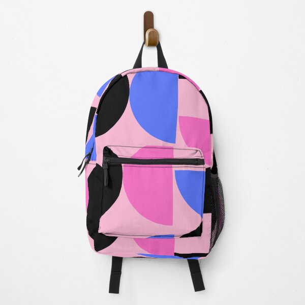 Item preview, Geometric Half Moon #2 in Pink, Black & Blue designed and sold by Ink & Print Store .