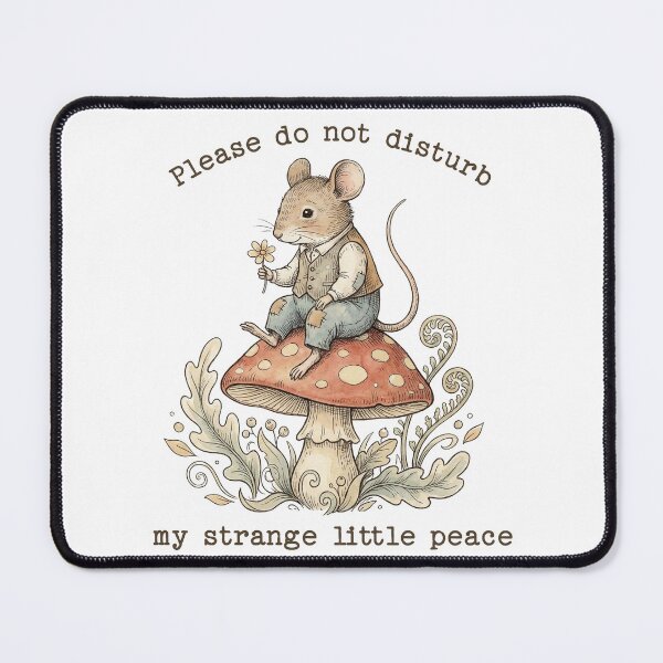 Item preview, Beatrix Potter Style Mouse on Mushroom Vintage Illustration for Cottagecore Animal Lovers Sticker designed and sold by DropsOfDopamine.