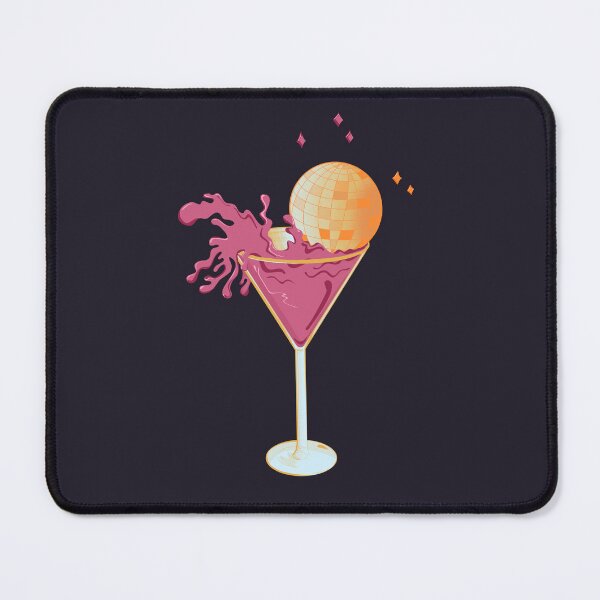 Item preview, Disco Cocktail – Pink-orange drink with a disco ball designed and sold by marlenamyr.