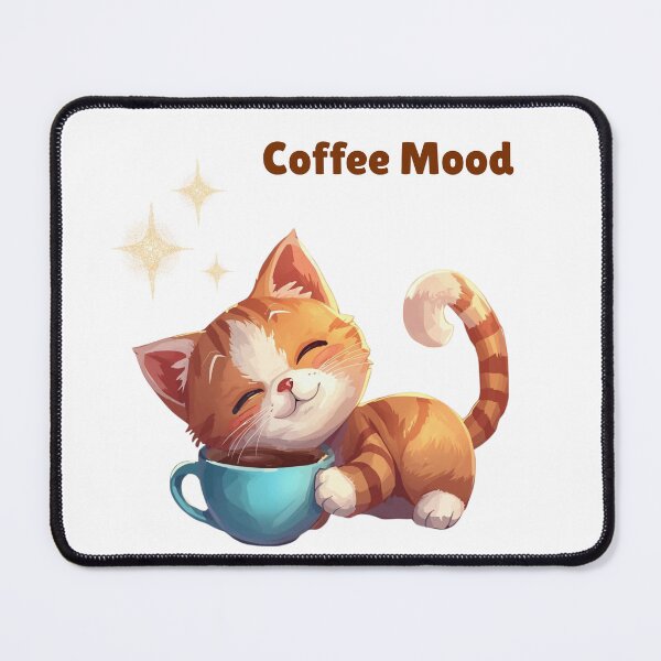 Item preview, Cute Coffee Cat Coffee Mood Kawaii Cat Lover Design designed and sold by INDEEDME.