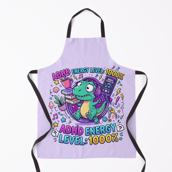 Item preview, ADHD Rex - Energy Level 1000% Dancing Dinosaur Sticker designed and sold by WowDezign.