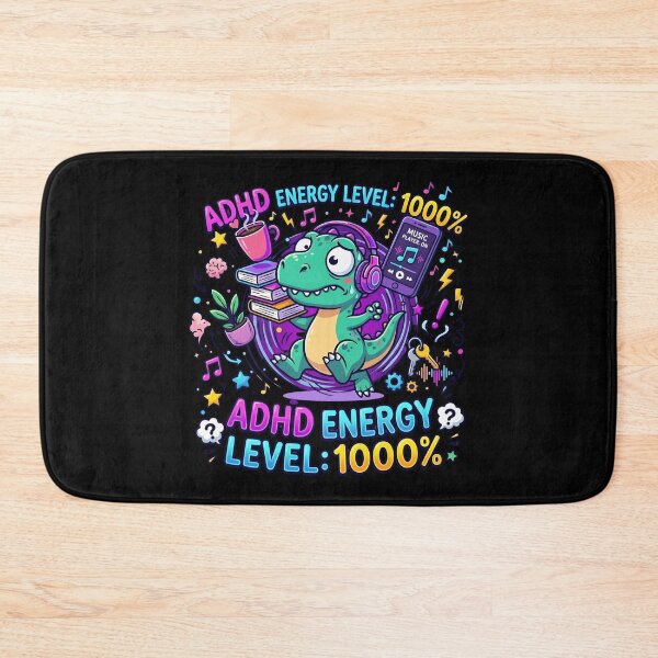 Item preview, ADHD Rex - Energy Level 1000% Dancing Dinosaur Sticker designed and sold by WowDezign.