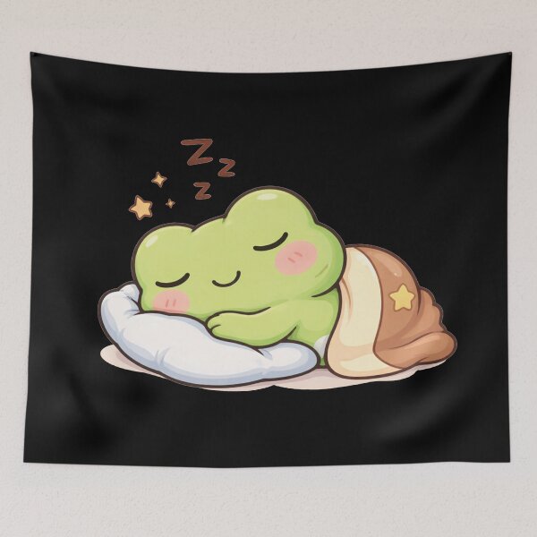Item preview, Cute frog sleeping designed and sold by franky-and-art.