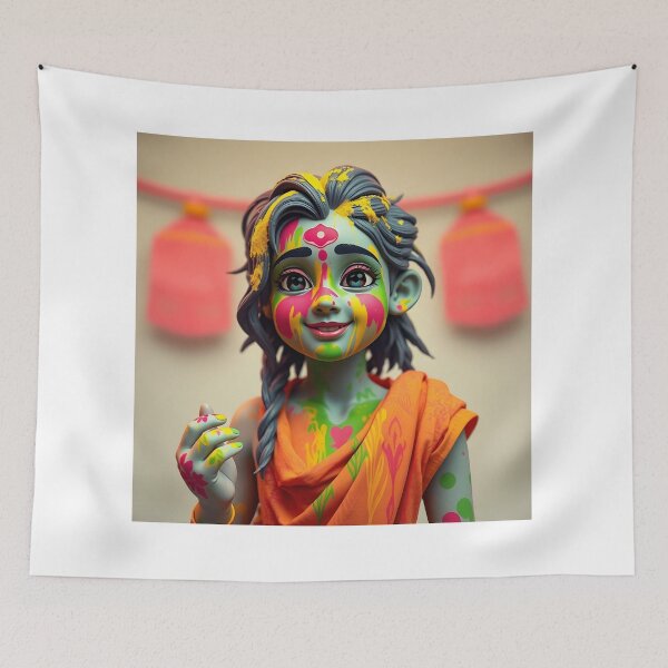 Item preview, Holi Child Fun Sticker   designed and sold by Teewave-Ashish.