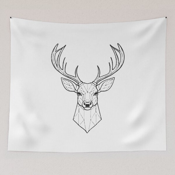 Item preview, Minimal Line Art Deer – Elegant Nature Aesthetic Design - 3 designed and sold by RELAX STATION.