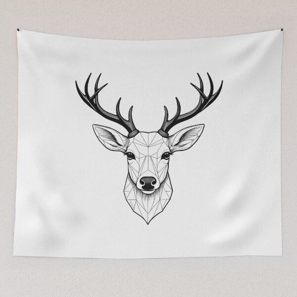 Item preview, Minimal Line Art Deer – Elegant Nature Aesthetic Design - 4 designed and sold by RELAX STATION.