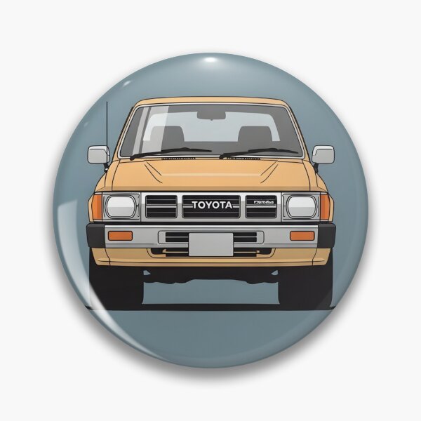 Item preview, Toyota Hilux 1985 Front View Classic Off-Road Pickup Minimalist Illustration designed and sold by Motorline44.