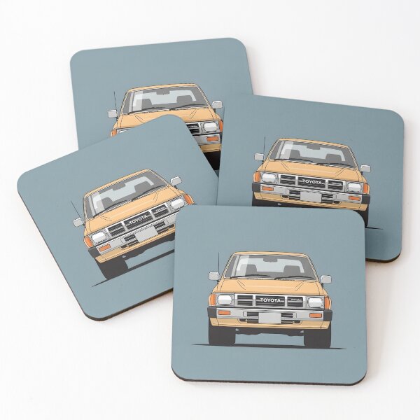 Item preview, Toyota Hilux 1985 Front View Classic Off-Road Pickup Minimalist Illustration designed and sold by Motorline44.