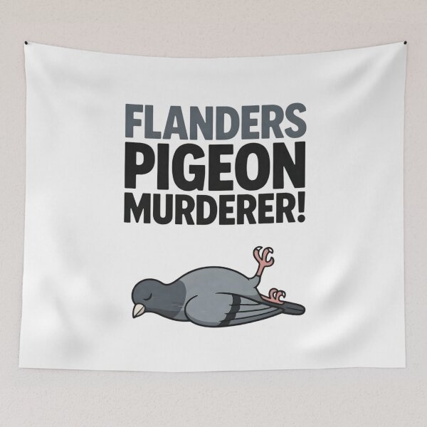 Item preview, Flanders Pigeon Murderer Funny Dark Humor designed and sold by TshirtsOnline-.
