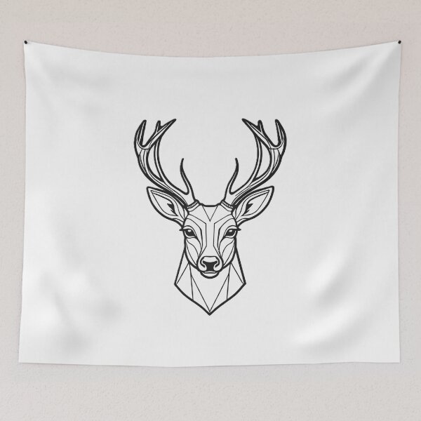 Item preview, Minimal Line Art Deer – Elegant Nature Aesthetic Design - 5 designed and sold by RELAX STATION.