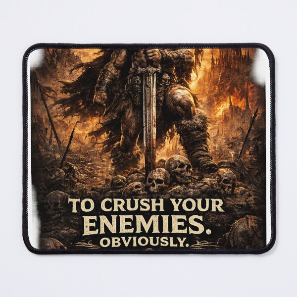 Item preview, To Crush Your Enemies. Obviously. – Barbarian Warlord Design designed and sold by VoidLaughs.