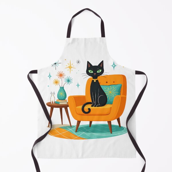 Item preview, Retro Lounge Cat - Mid-Century Modern Aesthetic designed and sold by Art-Selling.