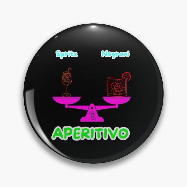 Item preview, Funny Italian Aperitivo - Spritz vs Negroni Cocktail Dilemma Black Version designed and sold by TheItaliandilemma.