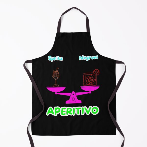 Item preview, Funny Italian Aperitivo - Spritz vs Negroni Cocktail Dilemma Black Version designed and sold by TheItaliandilemma.