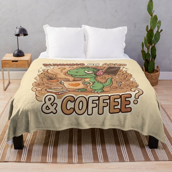 Item preview, ADHD Rex - Running on ADHD & Coffee Sleepy Dinosaur Sticker designed and sold by WowDezign.
