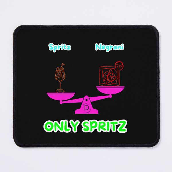 Item preview, Funny Italian Aperitivo - Spritz vs Negroni Cocktail Dilemma Black Version designed and sold by TheItaliandilemma.