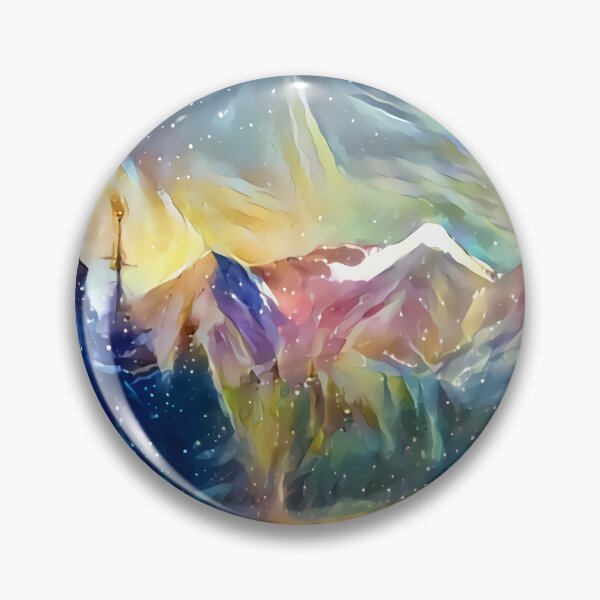 Item preview, Mystic Mountain Aurora Borealis | Alaska Northern Lights Landscape Art designed and sold by Lainey1978.