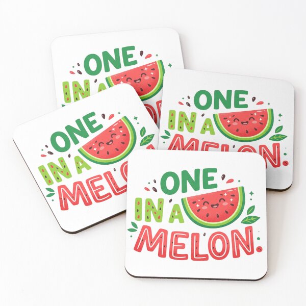 Item preview, One In A Melon - Cute Kawaii Watermelon Fruit Pun designed and sold by RohiMade.
