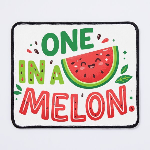 Item preview, One In A Melon - Cute Kawaii Watermelon Fruit Pun designed and sold by RohiMade.