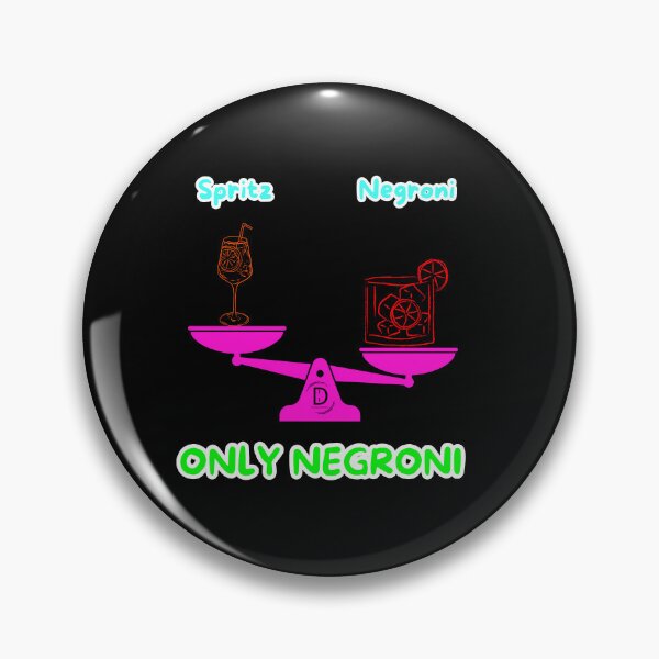 Item preview, Funny Italian Aperitivo - Spritz vs Negroni Cocktail Dilemma Black Version designed and sold by TheItaliandilemma.