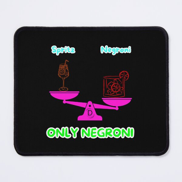 Item preview, Funny Italian Aperitivo - Spritz vs Negroni Cocktail Dilemma Black Version designed and sold by TheItaliandilemma.