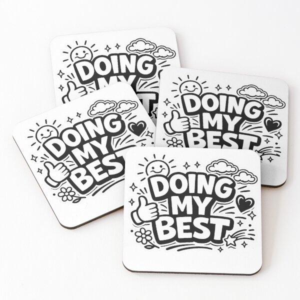 Item preview, Doing My Best Cute Positive Motivational Quote Design designed and sold by Daily Spark Designs.