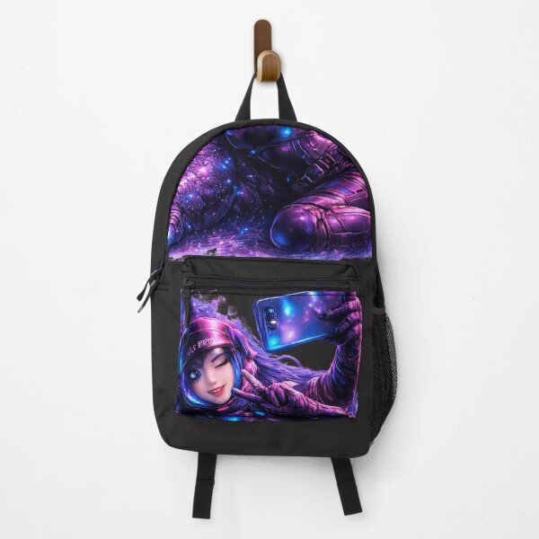Item preview, Neon Astronaut Selfie with Cosmic Monster designed and sold by Nika Art Studio.