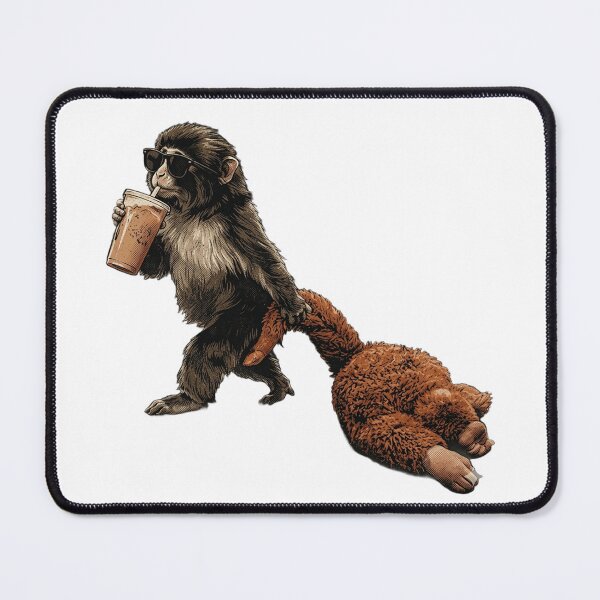 Item preview, Chill Monkey Dragging Plush Toy Retro Meme designed and sold by JossDesign15.