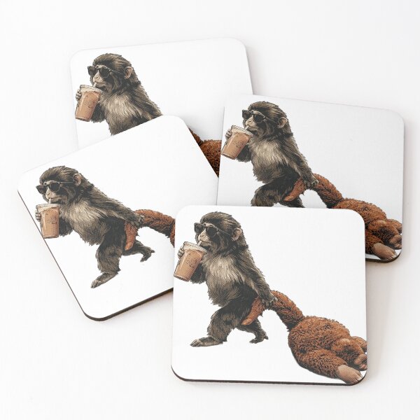 Item preview, Chill Monkey Dragging Plush Toy Retro Meme designed and sold by JossDesign15.
