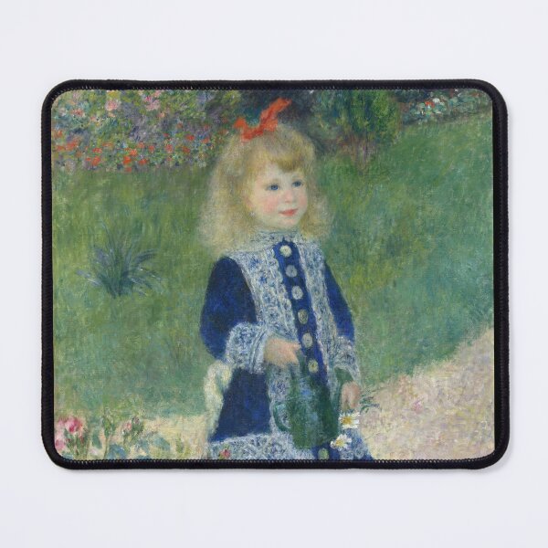 Item preview, A Girl With a Watering Can by Pierre-Auguste Renoir: Impressionist Garden Poster designed and sold by artofuniverse.
