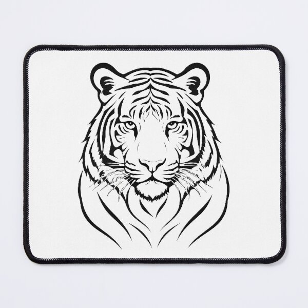 Item preview, Minimal Line Art Tiger – Elegant Nature Aesthetic Design - 2 designed and sold by RELAX STATION.