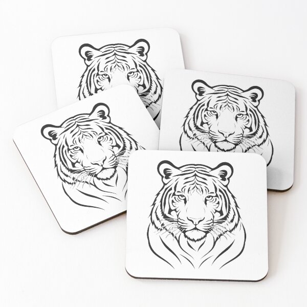 Item preview, Minimal Line Art Tiger – Elegant Nature Aesthetic Design - 2 designed and sold by RELAX STATION.