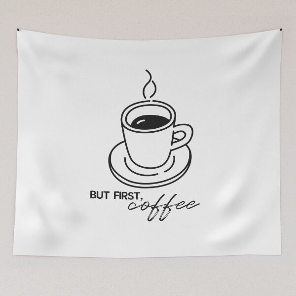 Item preview, But first coffee, cup of hot coffee designed and sold by CHERRY--SHOP.