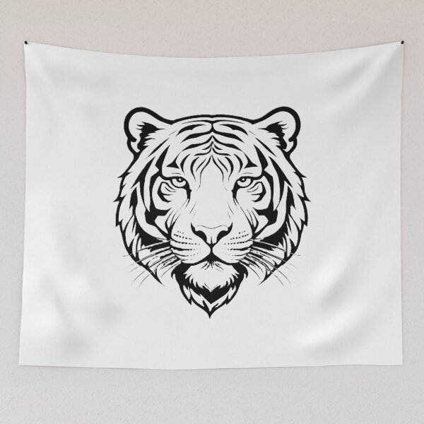 Item preview, Minimal Line Art Tiger – Elegant Nature Aesthetic Design - 3 designed and sold by RELAX STATION.