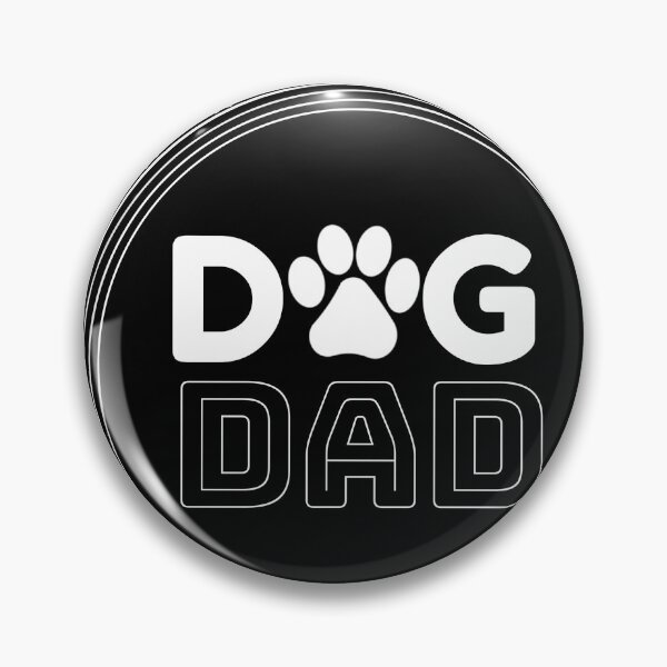 Item preview, Dog Dad Black Badge designed and sold by DogLoveArt.