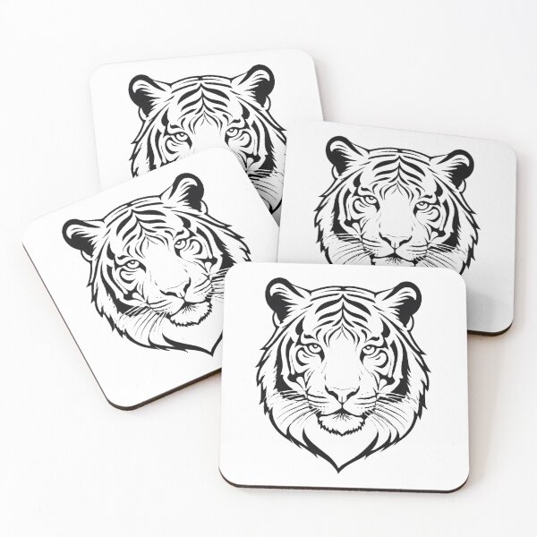 Item preview, Minimal Line Art Tiger – Elegant Nature Aesthetic Design - 4 designed and sold by RELAX STATION.