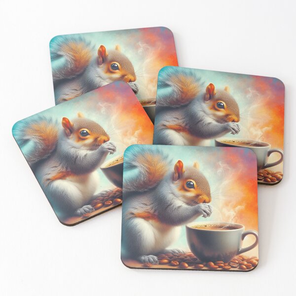 Item preview, Squirrel Drinking Coffee: “Squirrel Shot” designed and sold by The Coffee Critters.