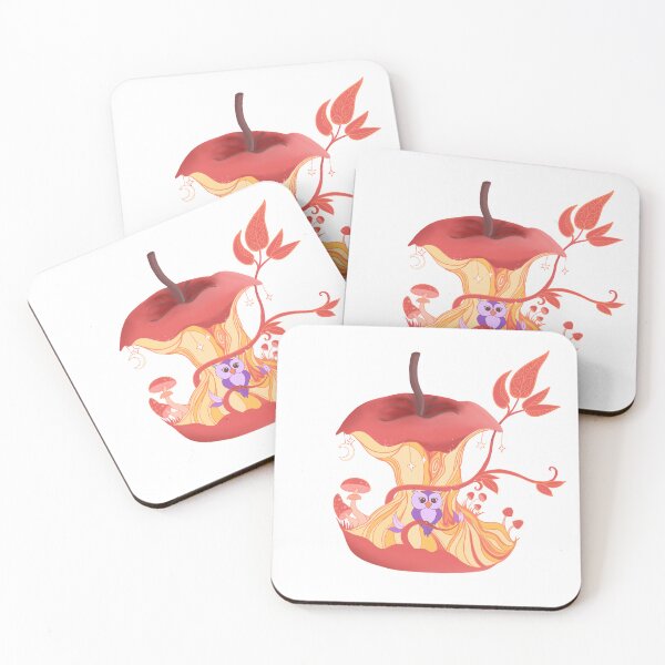 Item preview, Magic Apple – Fantasy illustration with purple owl designed and sold by marlenamyr.