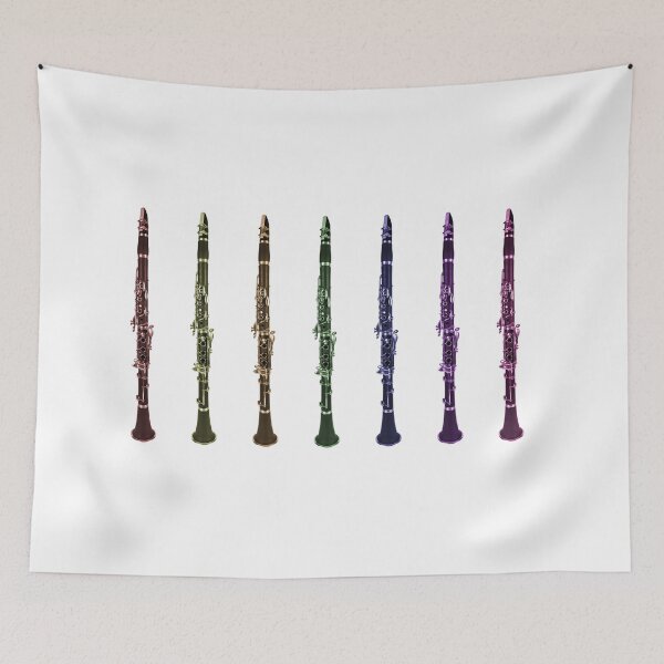 Item preview, Rainbow Clarinet Art – Colorful Woodwind Instrument Music Lover Design designed and sold by ValeriesGallery.