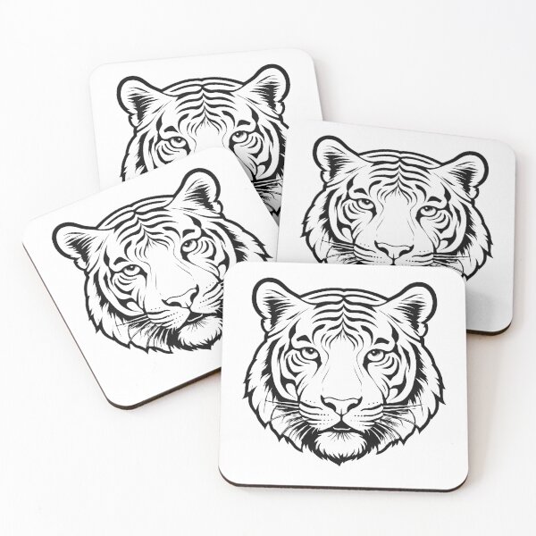 Item preview, Minimal Line Art Tiger – Elegant Nature Aesthetic Design - 5 designed and sold by RELAX STATION.