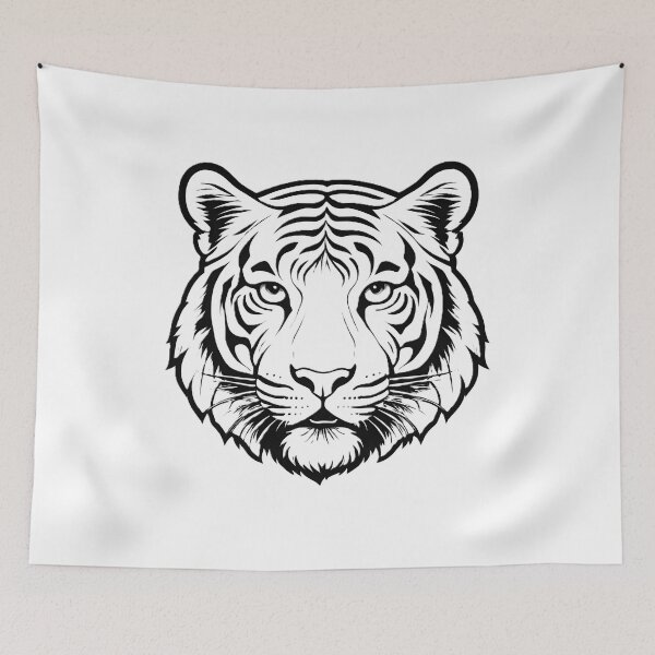 Item preview, Minimal Line Art Tiger – Elegant Nature Aesthetic Design - 5 designed and sold by RELAX STATION.