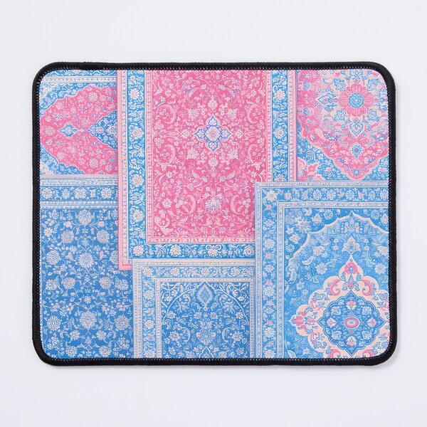 Item preview, Vibrant Pink and Blue Persian Carpet Pattern Art designed and sold by Hue & hustle .