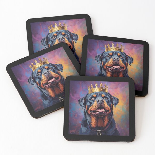 Item preview, Rottweiler King – Regal Dog with Crown designed and sold by Silaris Designs.