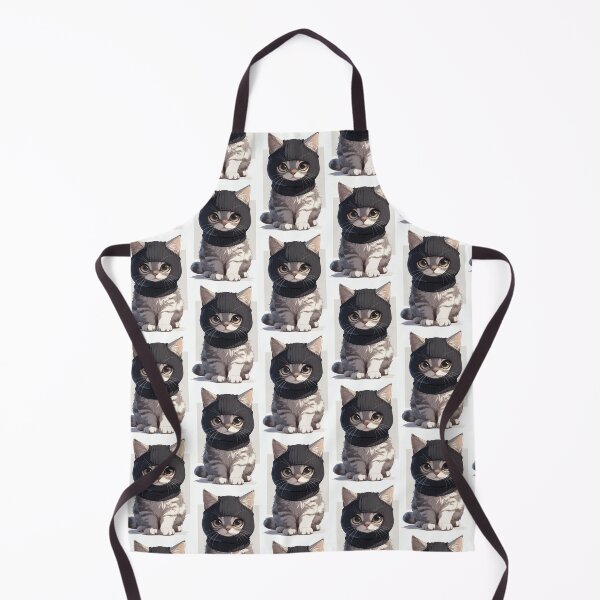 Item preview, kitten cat wearing a balaclava designed and sold by pick-me-art.