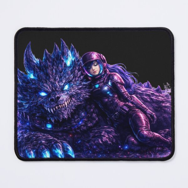 Item preview, Neon Astronaut with Cosmic Monster designed and sold by Nika Art Studio.