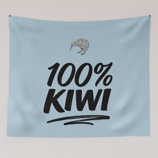 Item preview, 100% Kiwi Typography and Tribal Koru Bird Graphic designed and sold by kornkobart.